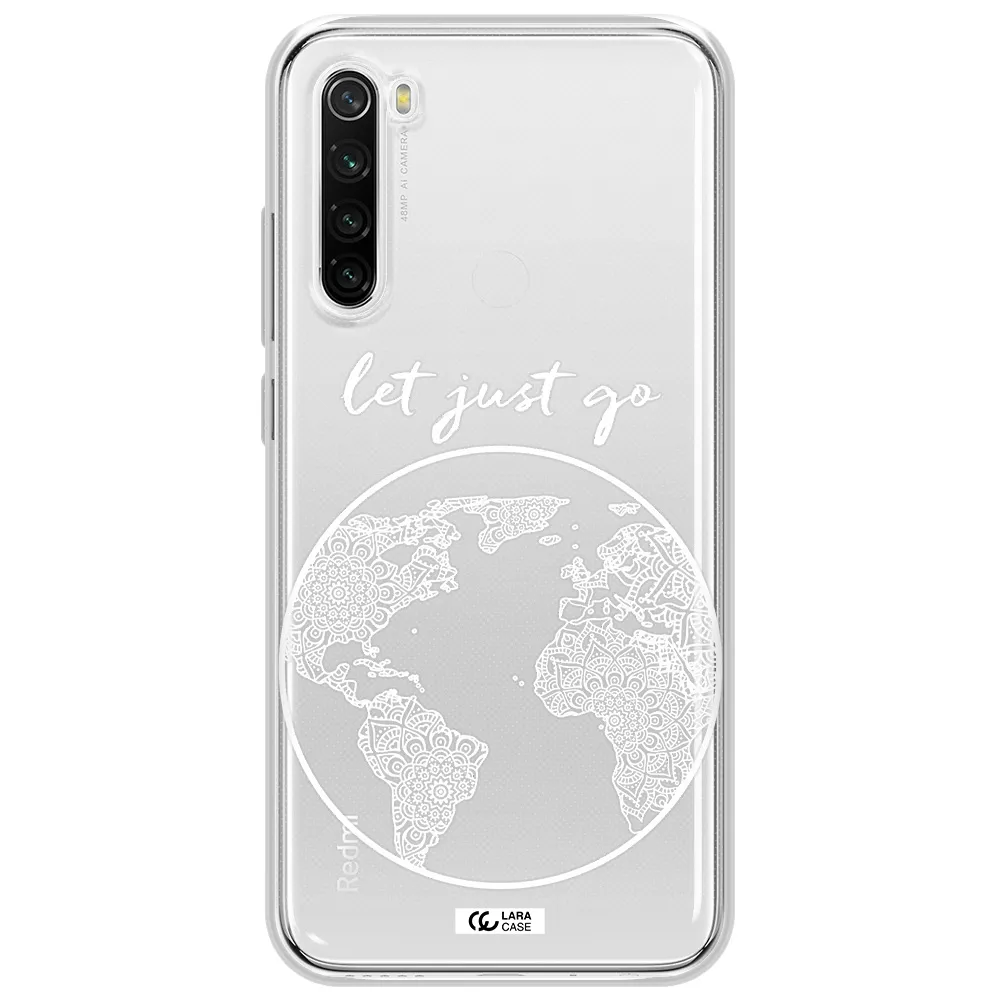 A White Background With A Circle Xiaomi Redmi Note 8T Clear Tpu Case