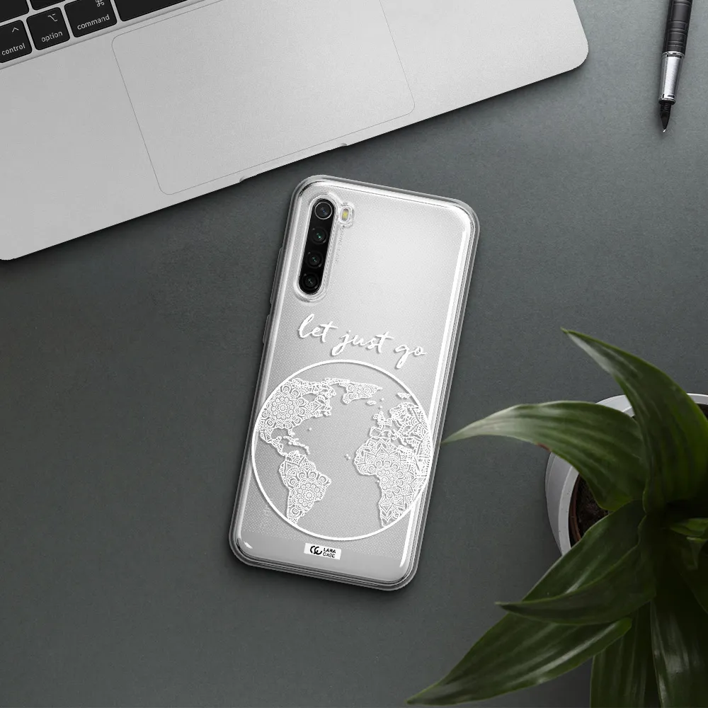 A White Background With A Circle Xiaomi Redmi Note 8T Clear Tpu Case