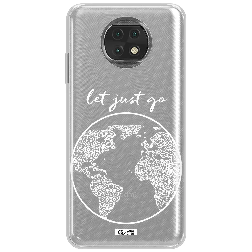 A White Background With A Circle Xiaomi Redmi Note 9T Clear Tpu Case