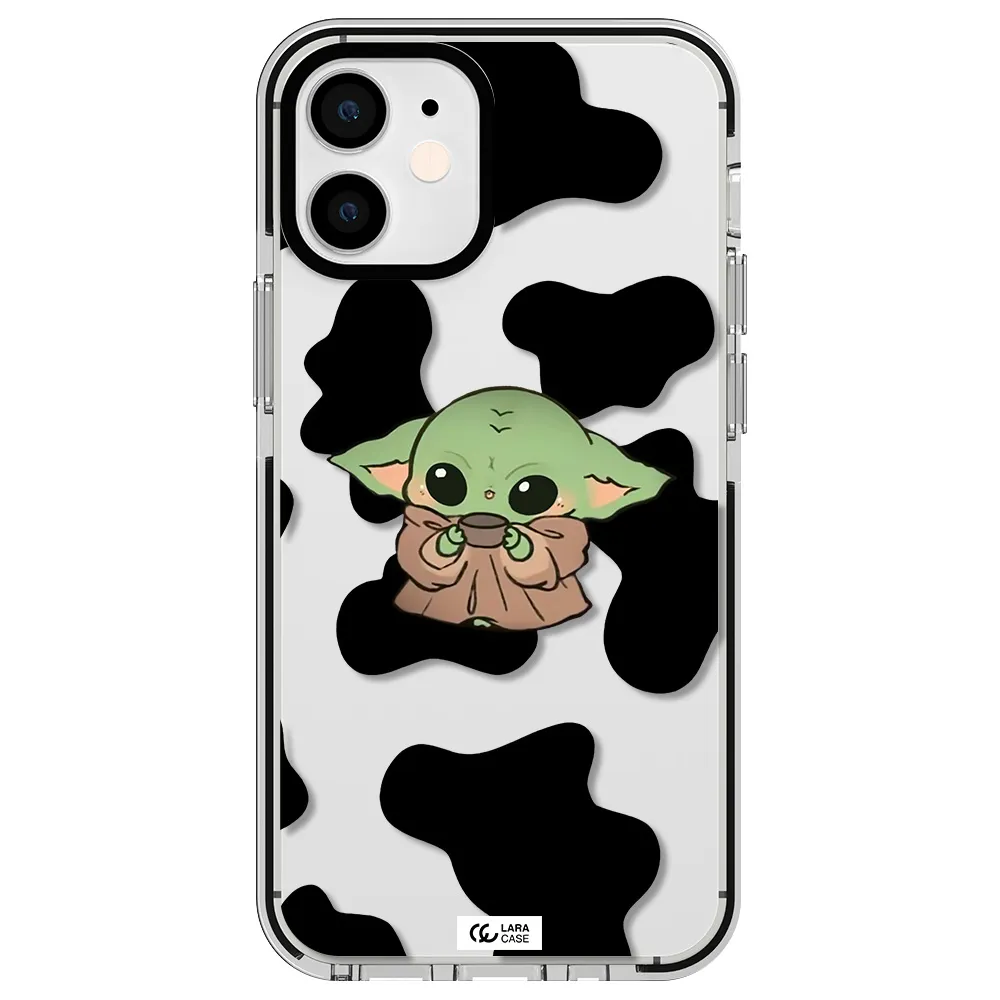 a pattern of different colored shoes Apple iPhone 12 mini impact black border Case