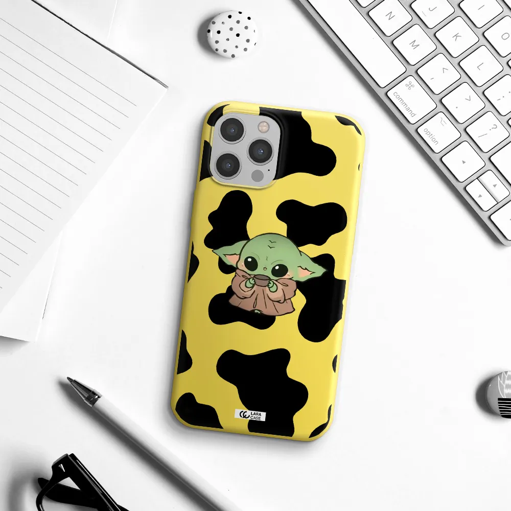 a pattern of different colored shoes Apple iPhone 12 pro Silicone canary yellow Case