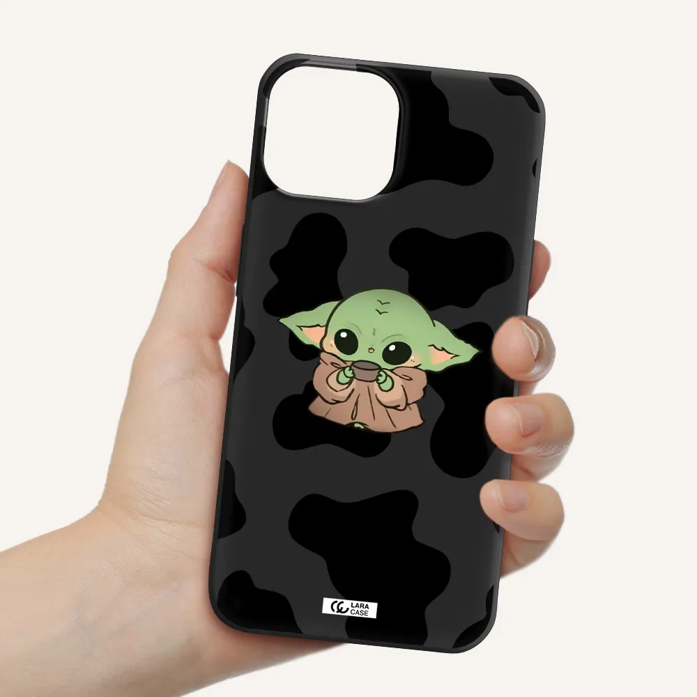 a pattern of different colored shoes Apple iPhone 13 mini Silicone black Case