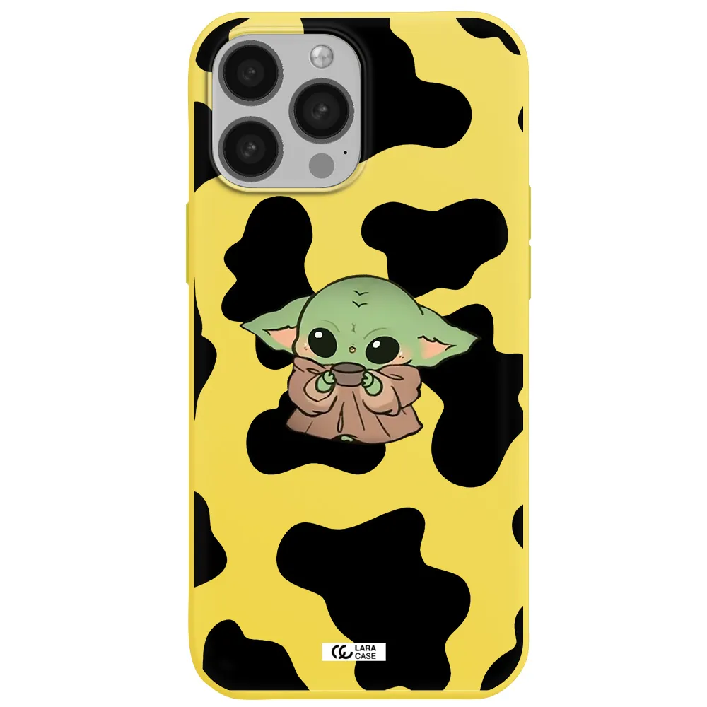 a pattern of different colored shoes Apple iPhone 13 Pro Max Silicone canary yellow Case