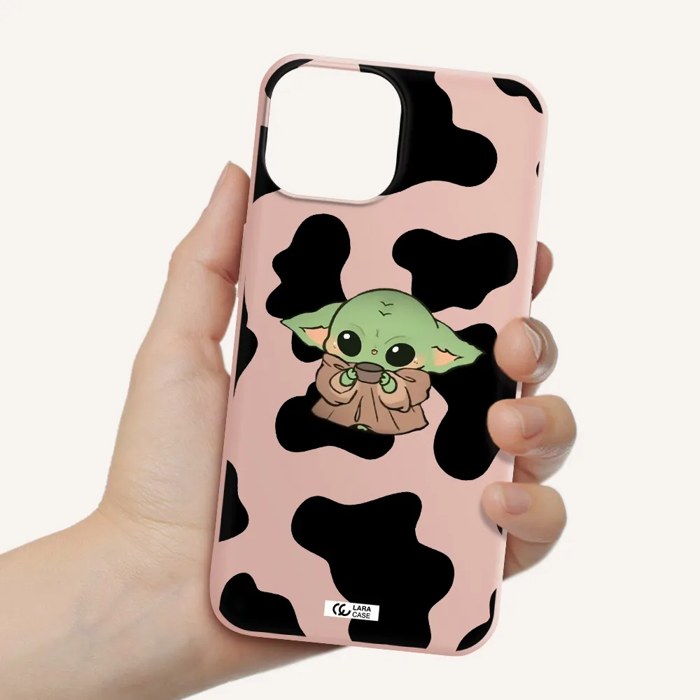 a pattern of different colored shoes Apple iPhone 13 Silicone pastel pink Case