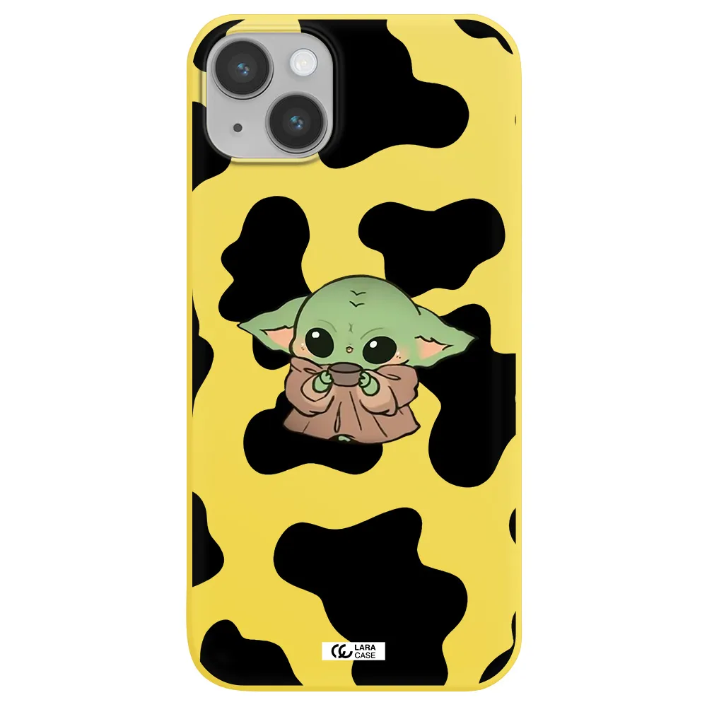 a pattern of different colored shoes Apple iPhone 14 plus Silicone canary yellow Case