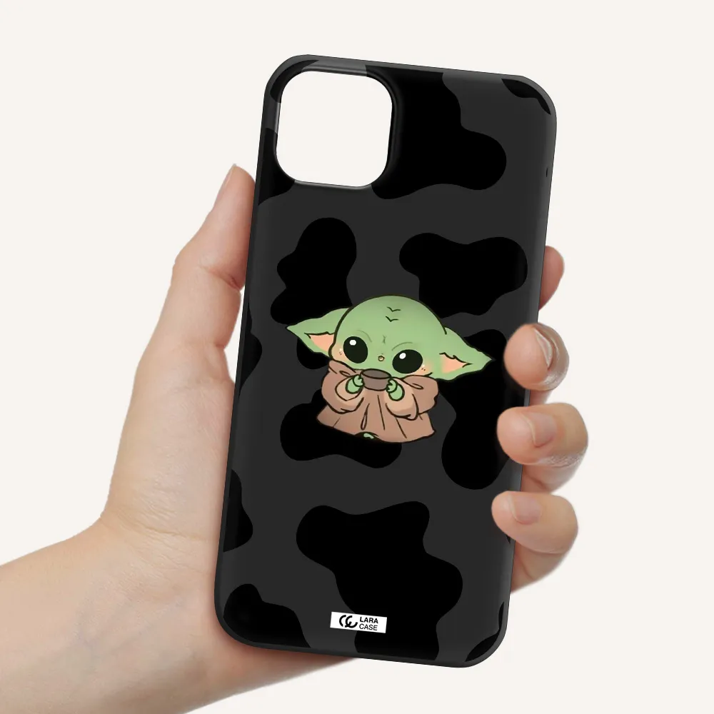 a pattern of different colored shoes Apple iPhone 14 Silicone black Case