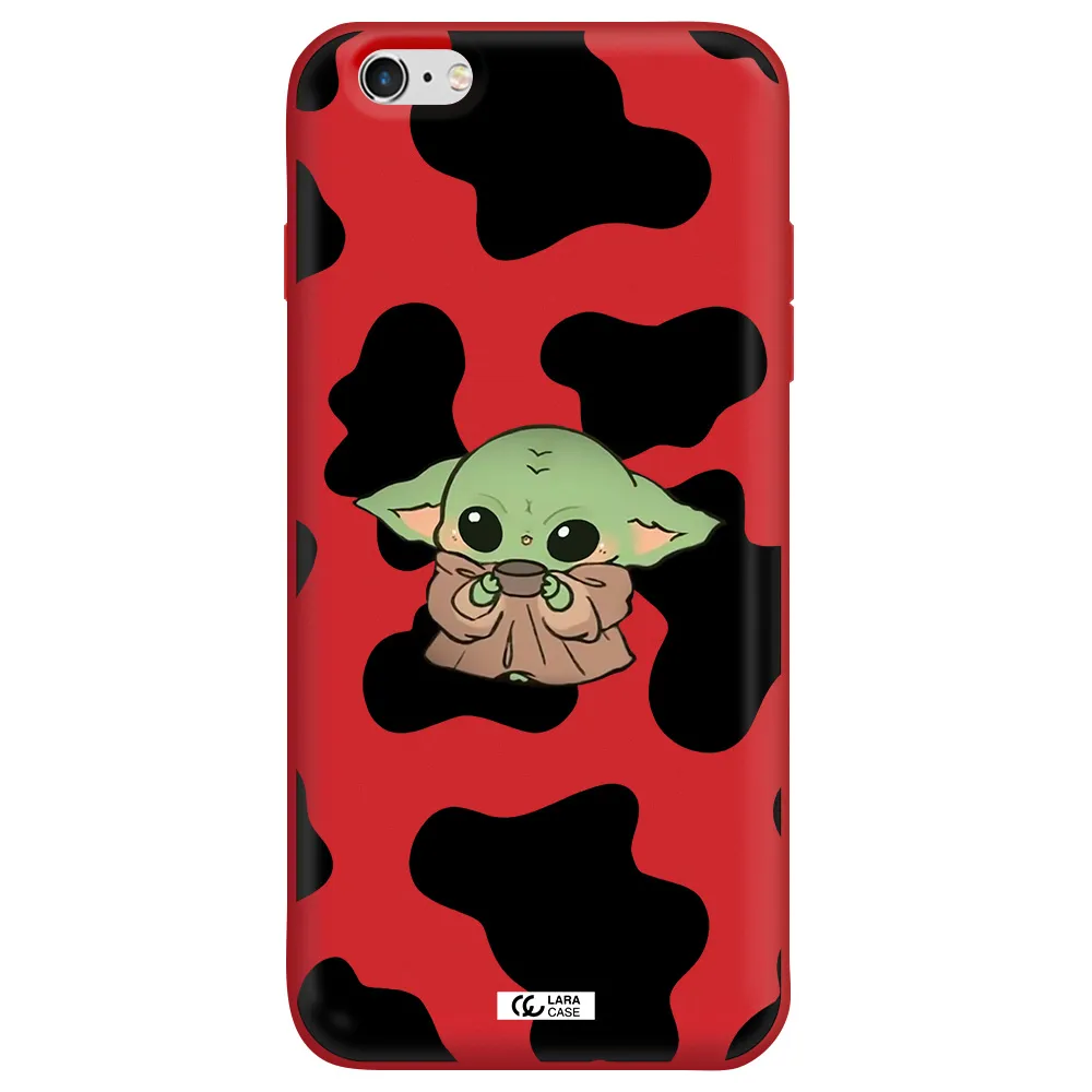 a pattern of different colored shoes Apple iPhone 6 plus Silicone Imperial Red Case