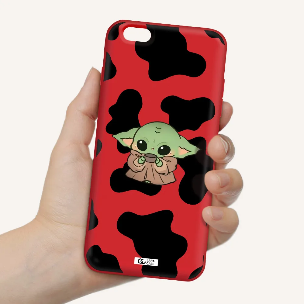 a pattern of different colored shoes Apple iPhone 6 plus Silicone Imperial Red Case