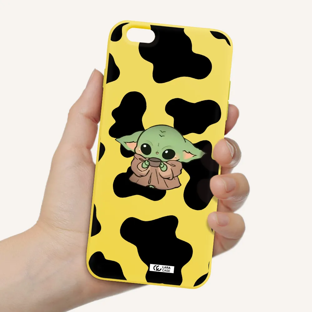 a pattern of different colored shoes Apple iPhone 6 s plus Silicone canary yellow Case