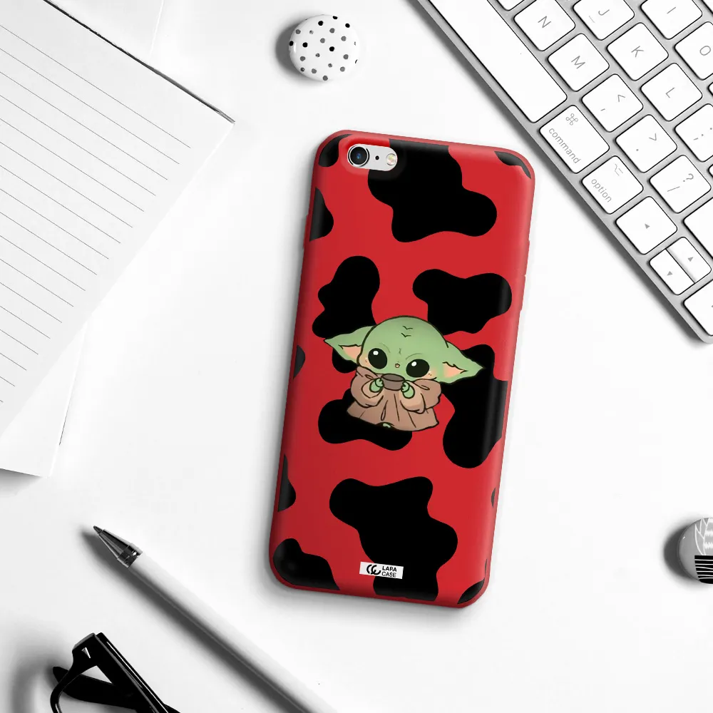 a pattern of different colored shoes Apple iPhone 6 s plus Silicone Imperial Red Case