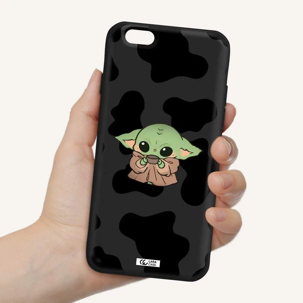 a pattern of different colored shoes Apple iPhone 6 Silicone black Case