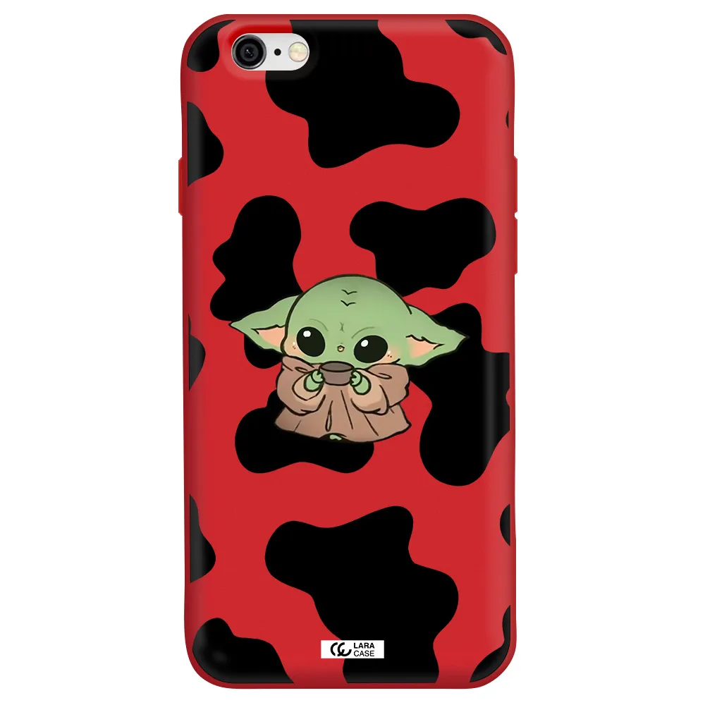 a pattern of different colored shoes Apple iPhone 6 Silicone Imperial Red Case