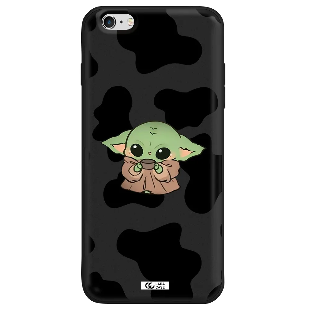 a pattern of different colored shoes Apple iPhone 6S Silicone black Case