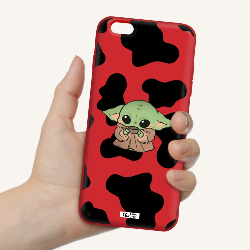 a pattern of different colored shoes Apple iPhone 6S Silicone Imperial Red Case