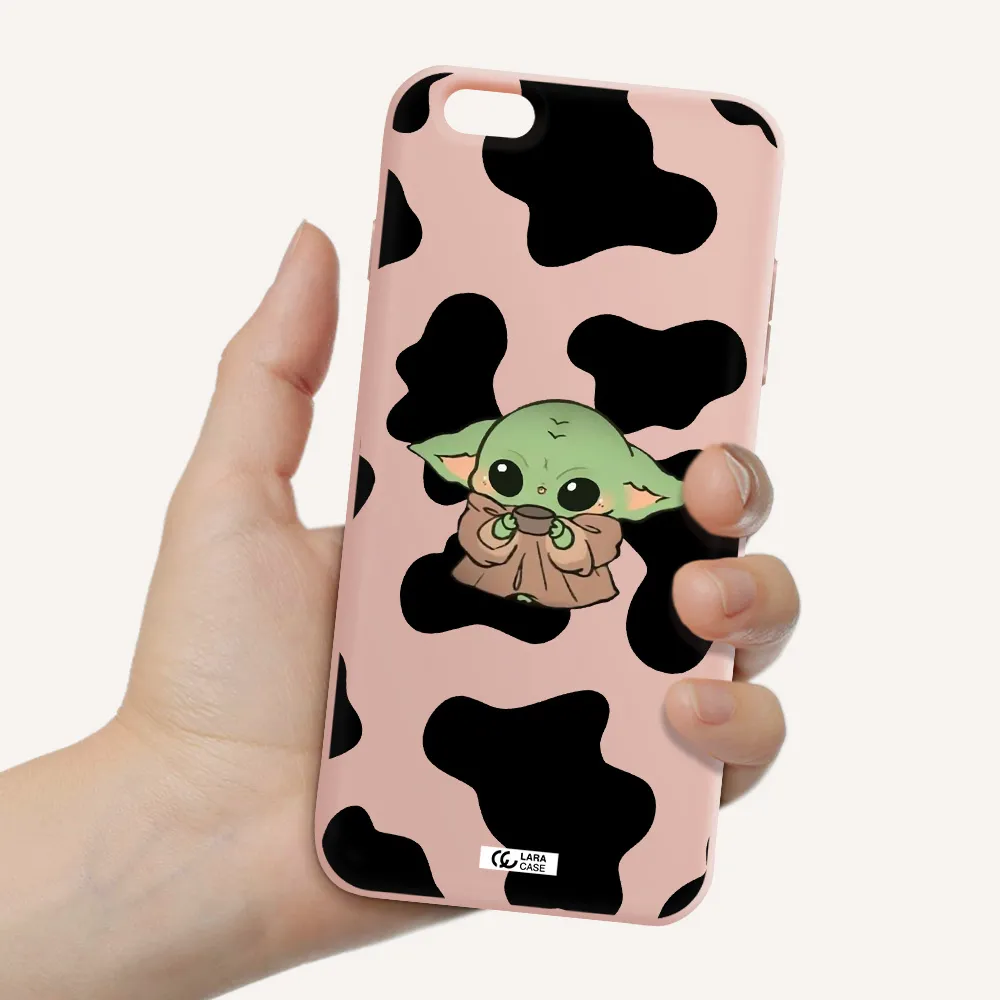 a pattern of different colored shoes Apple iPhone 6S Silicone pastel pink Case