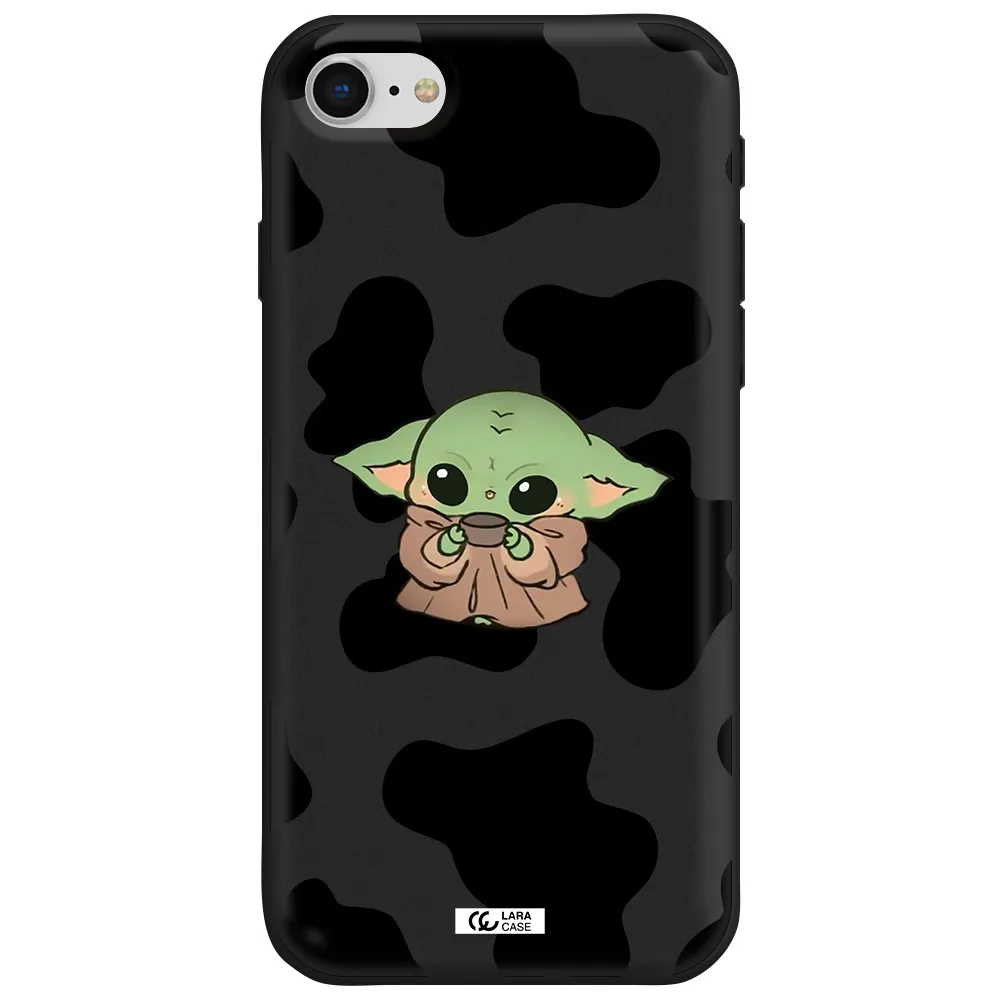 a pattern of different colored shoes Apple iPhone se 2020 Silicone black Case