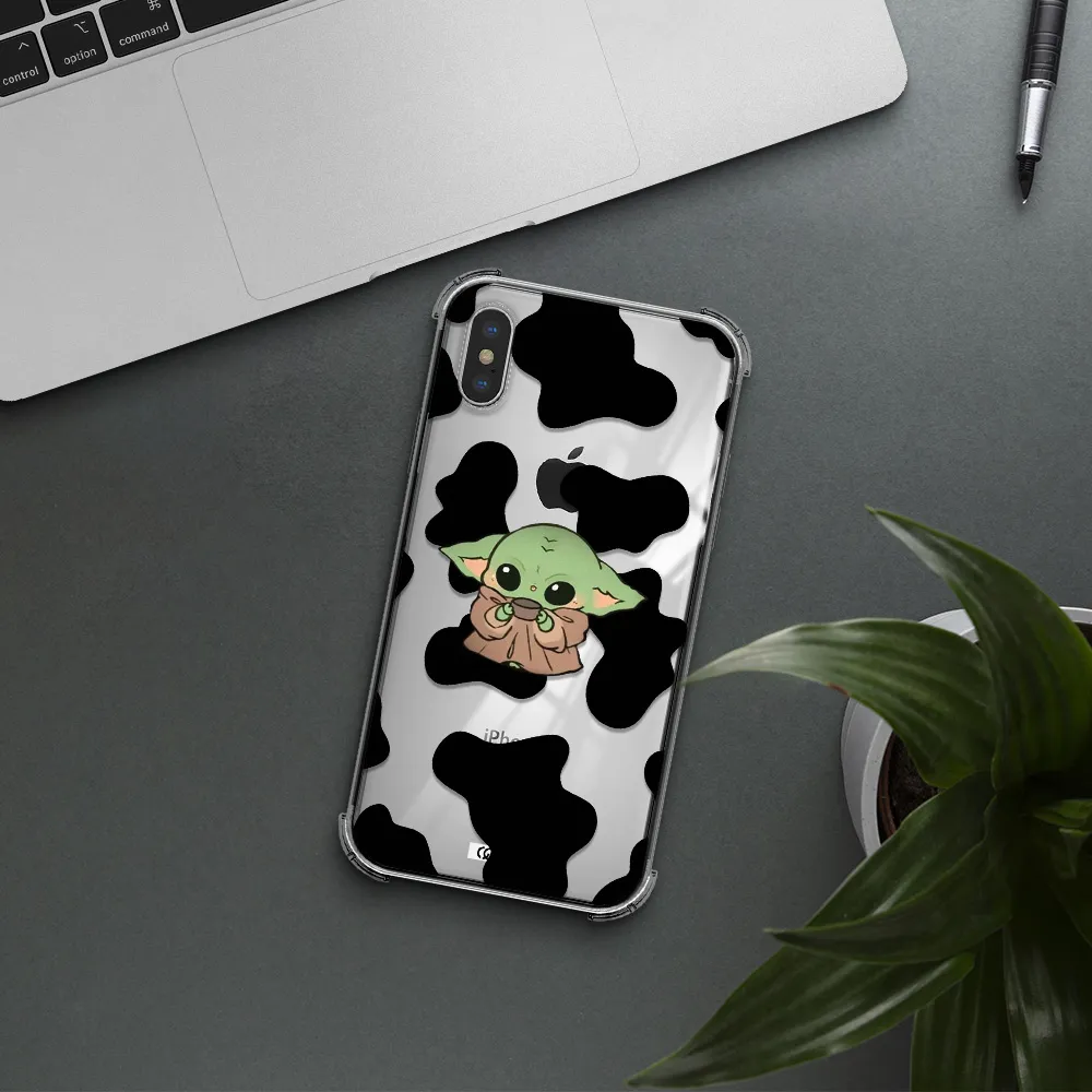 a pattern of different colored shoes Apple iPhone X Clear PC Case