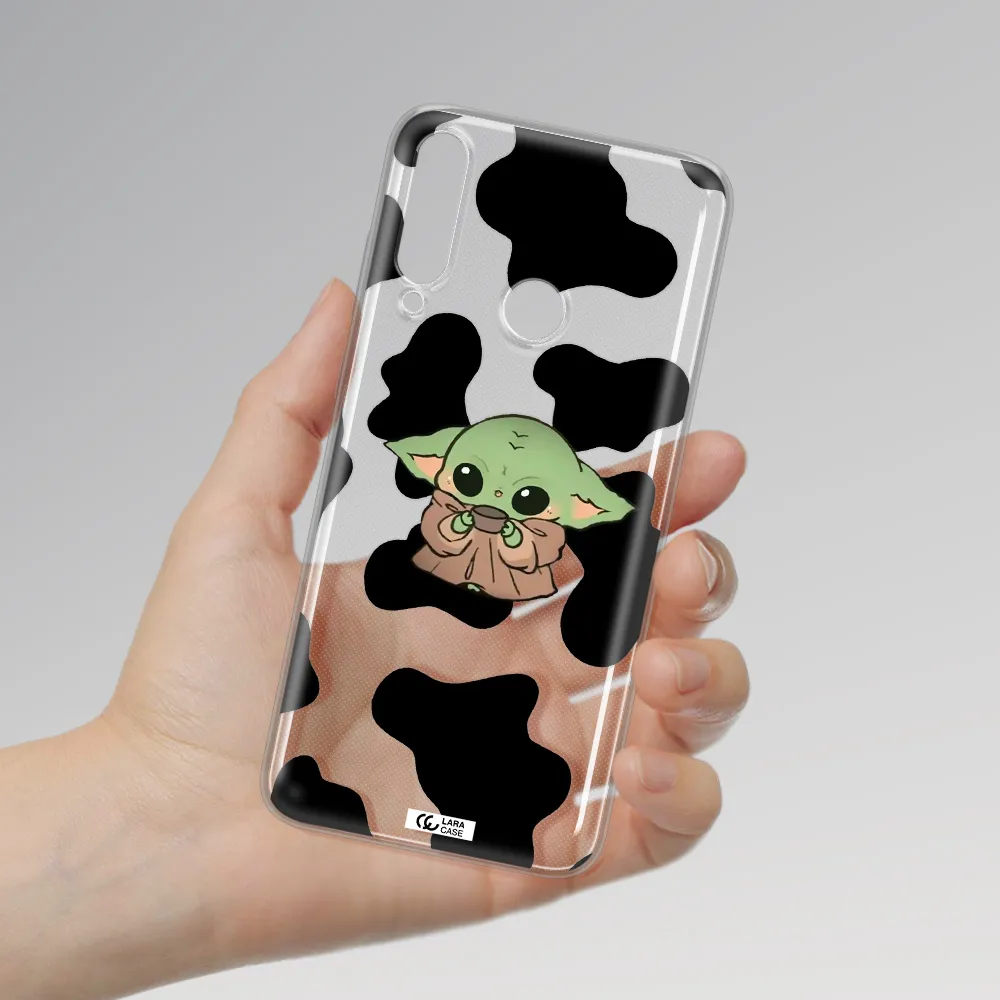 a pattern of different colored shoes Huawei Y6P Clear TPU Case