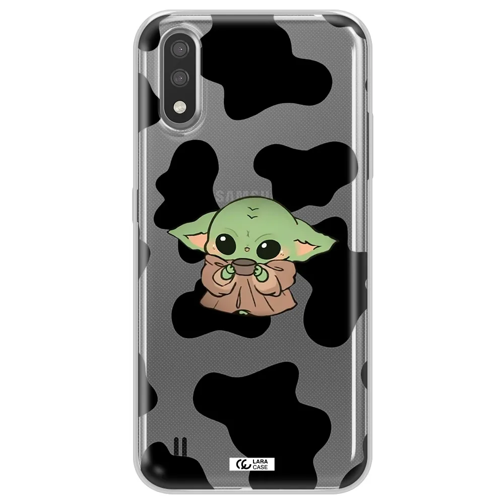 a pattern of different colored shoes Samsung A01 Clear TPU Case