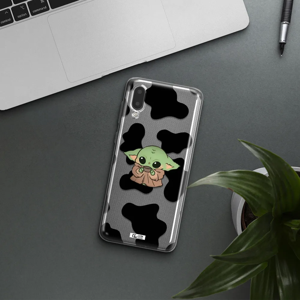 a pattern of different colored shoes Samsung A02 Clear TPU Case