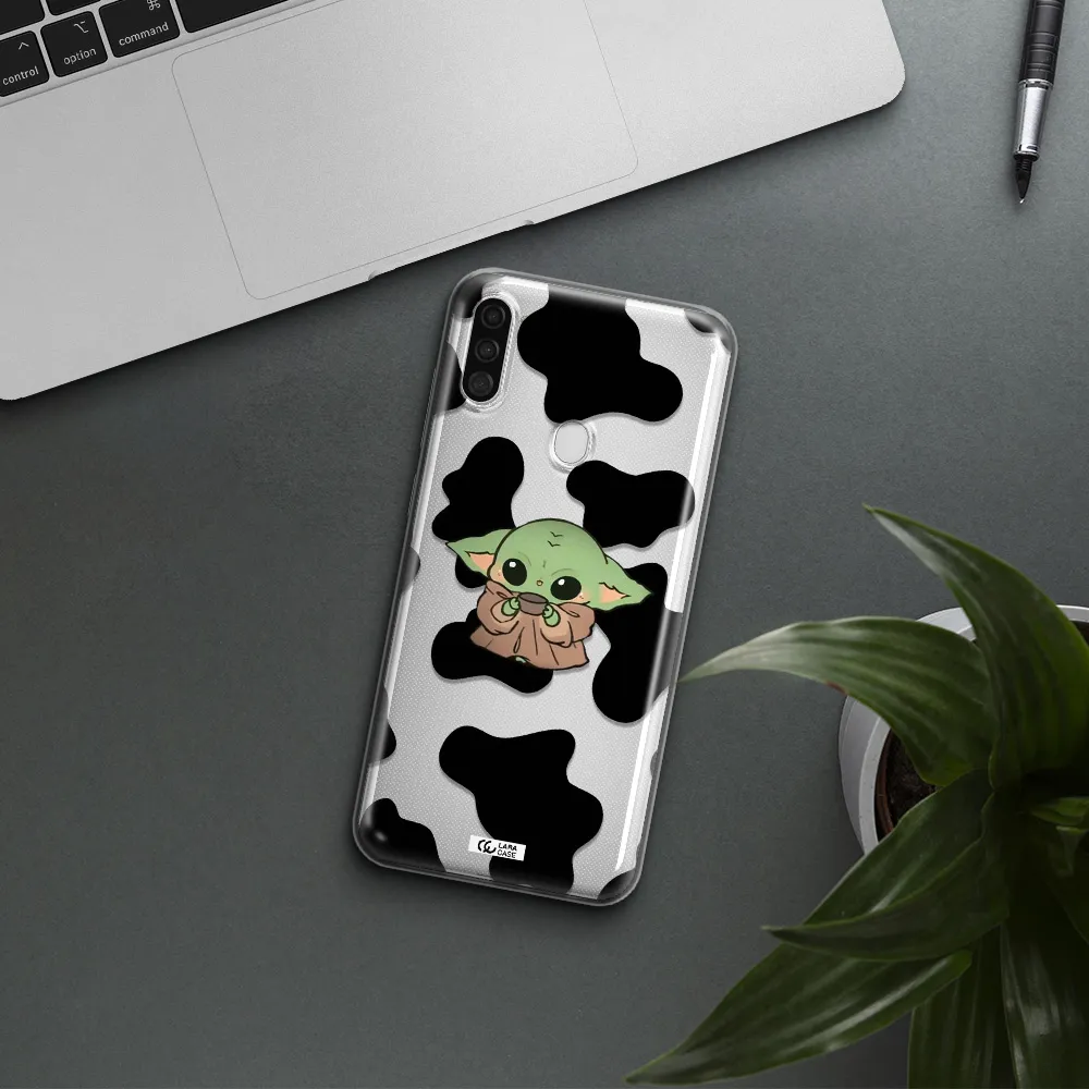 a pattern of different colored shoes Samsung A11 Clear TPU Case