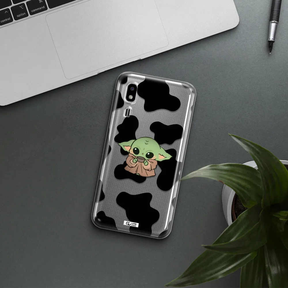 a pattern of different colored shoes Samsung A2 Core Clear TPU Case