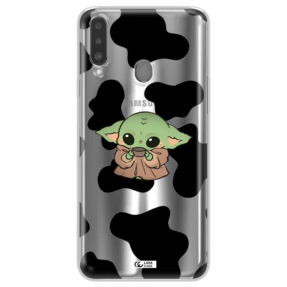 a pattern of different colored shoes Samsung A20S Clear TPU Case