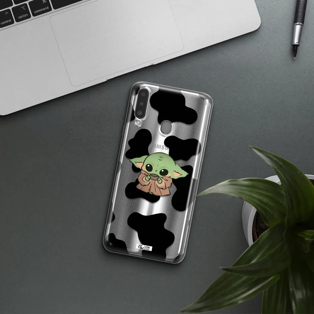 a pattern of different colored shoes Samsung A20S Clear TPU Case