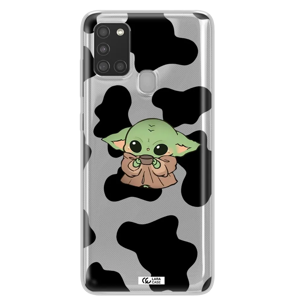 a pattern of different colored shoes Samsung A21S Clear TPU Case