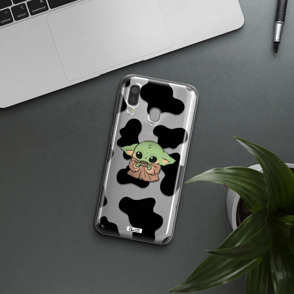 a pattern of different colored shoes Samsung A40 Clear TPU Case