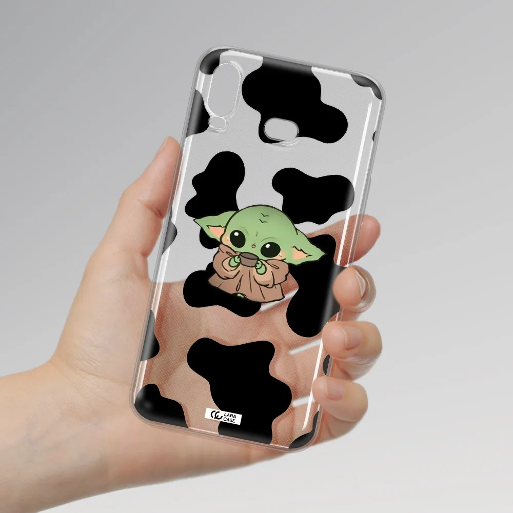 a pattern of different colored shoes Samsung A6S Clear TPU Case