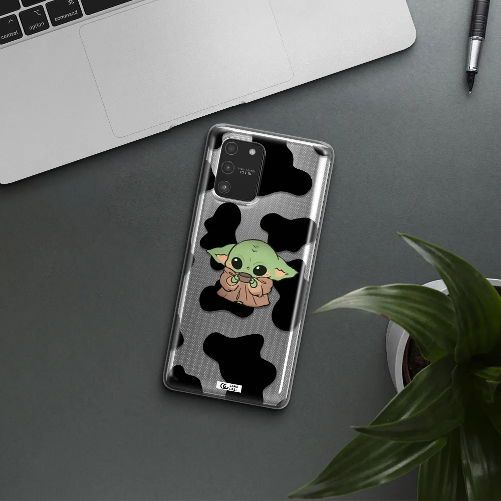 a pattern of different colored shoes Samsung A91 Clear TPU Case