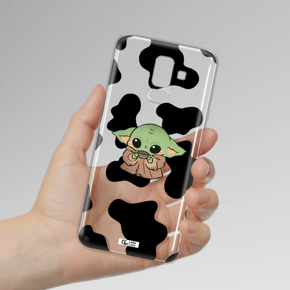 a pattern of different colored shoes Samsung J8 Clear TPU Case