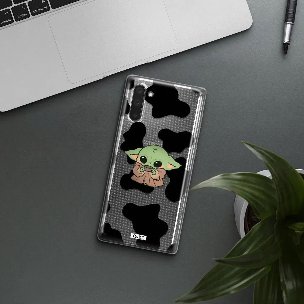 a pattern of different colored shoes Samsung Note 10 Clear TPU Case