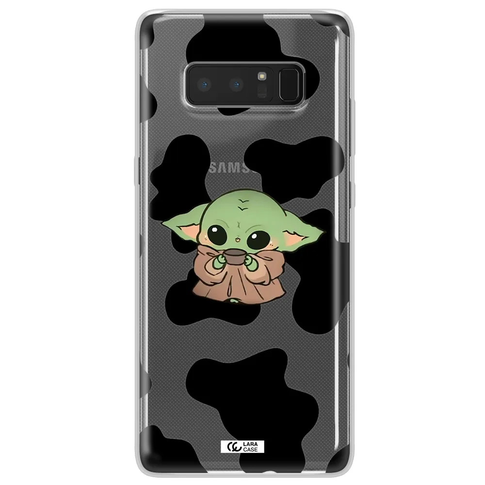 a pattern of different colored shoes Samsung Note 8 Clear TPU Case