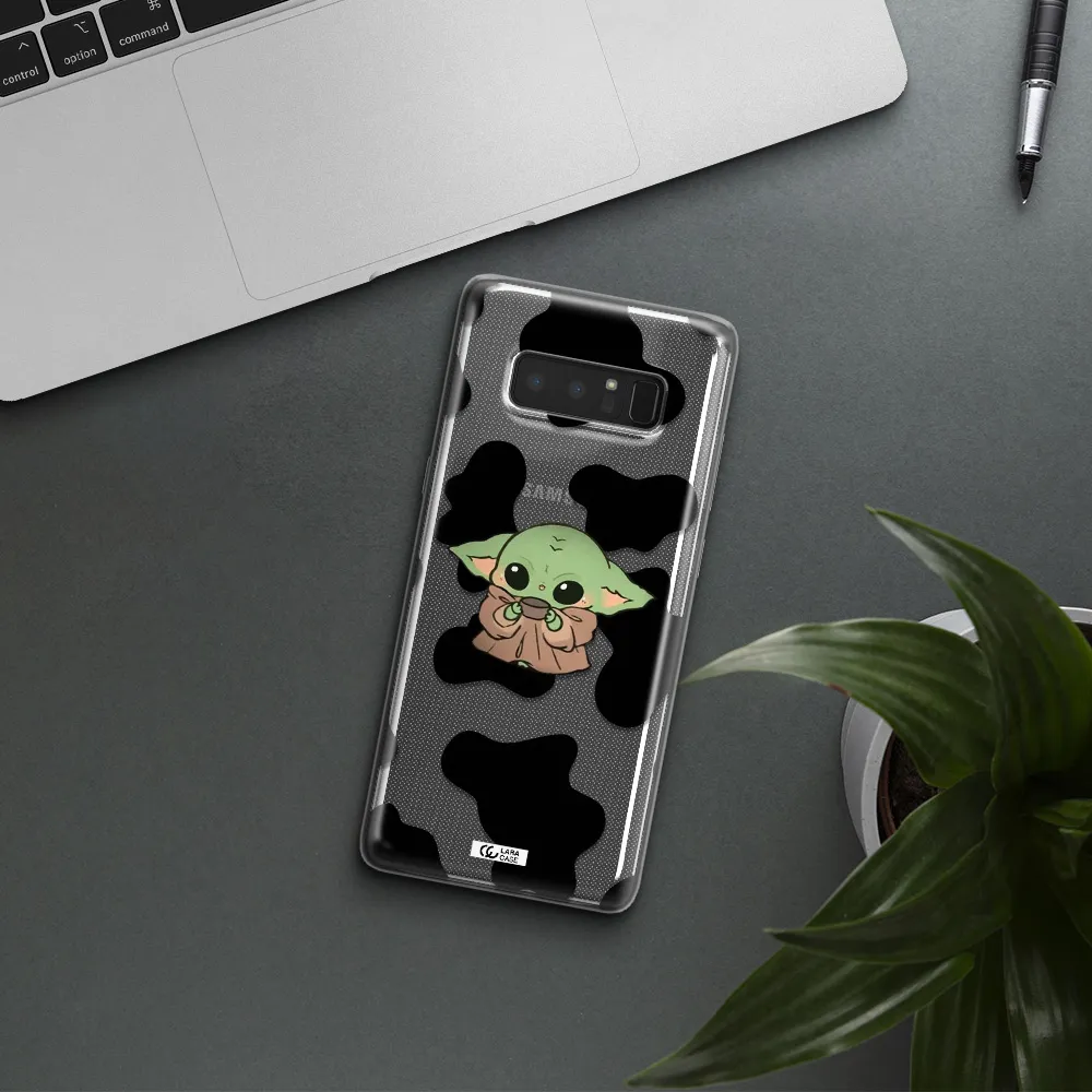 a pattern of different colored shoes Samsung Note 8 Clear TPU Case