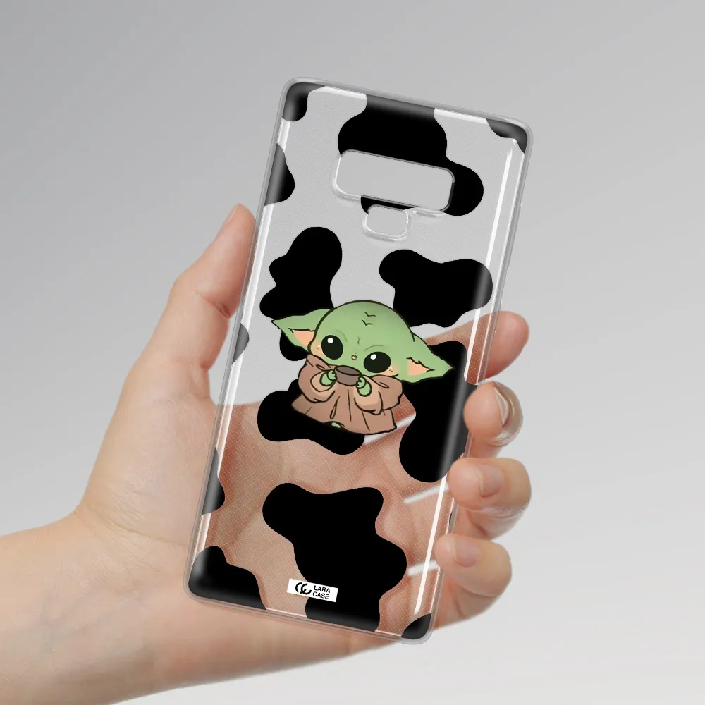 a pattern of different colored shoes Samsung Note 9 Clear TPU Case