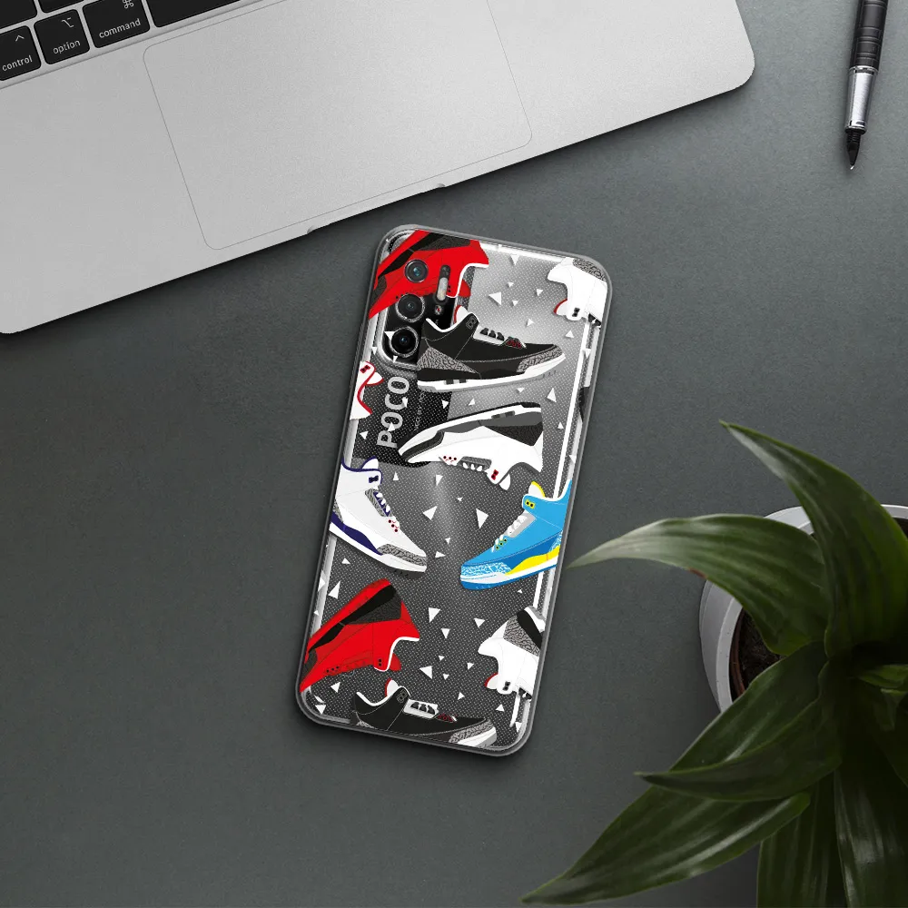 A Pattern Of Different Colored Shoes Xiaomi Poco M3 Pro Clear Tpu Case