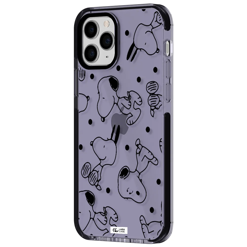 a pattern of cartoon characters Apple iPhone 11 pro impact Lilac Case