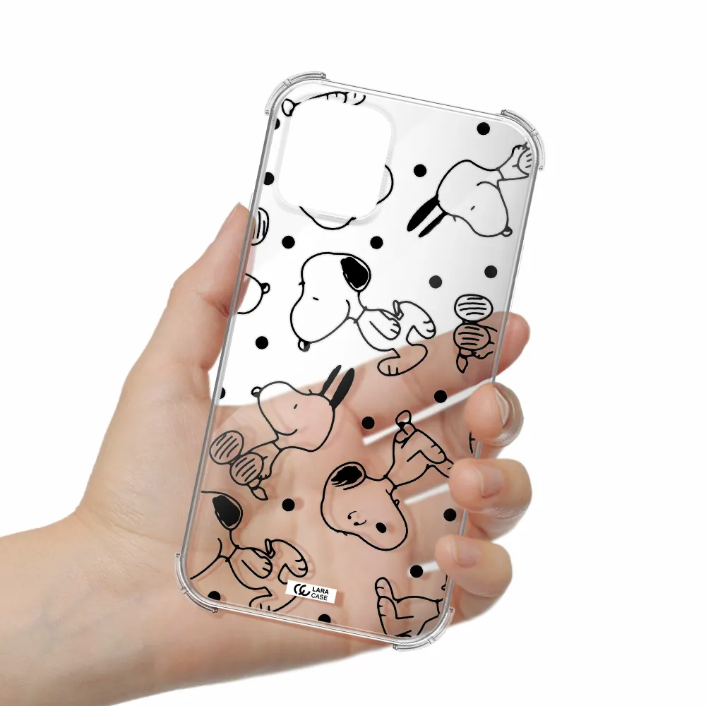 a pattern of cartoon characters Apple iPhone 11 pro max Clear PC Case
