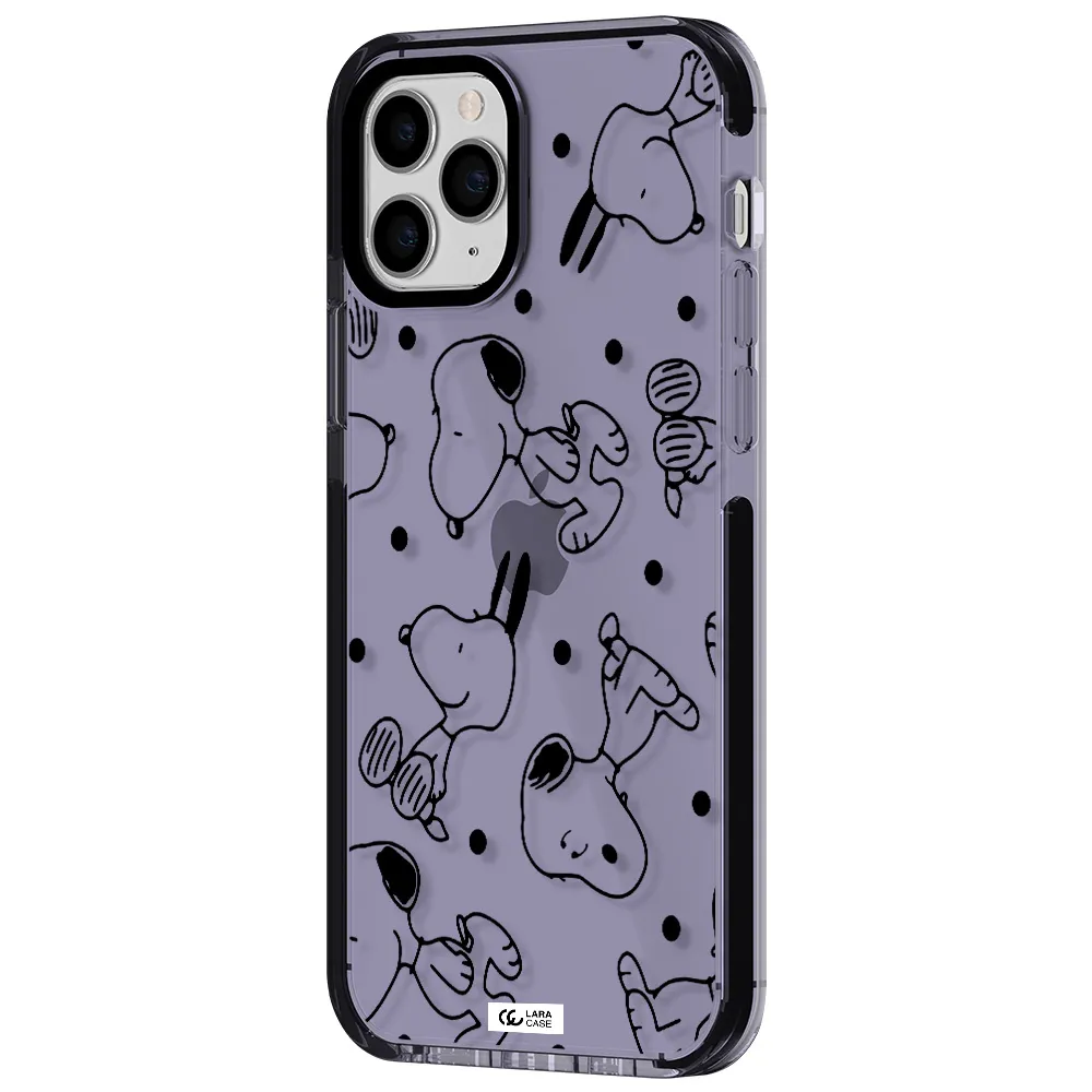 a pattern of cartoon characters Apple iPhone 11 pro max impact Lilac Case