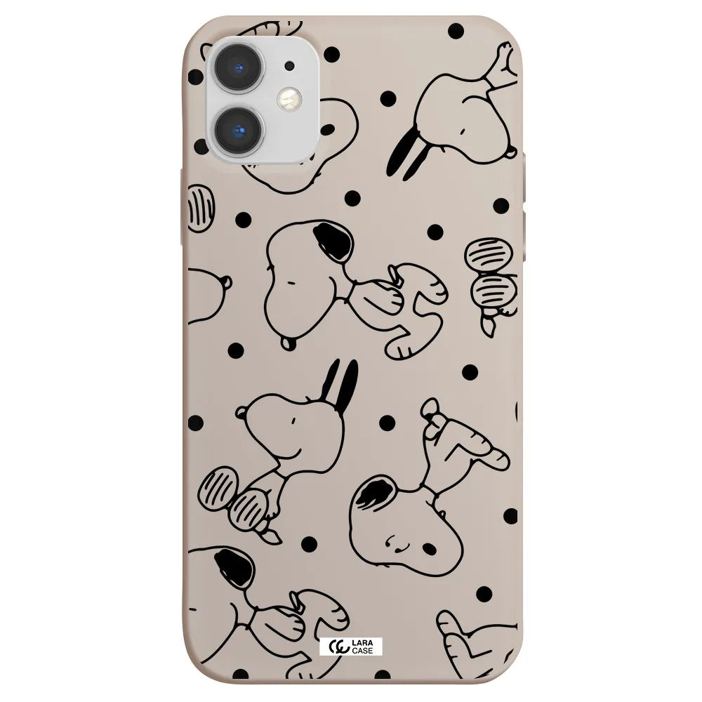 a pattern of cartoon characters Apple iPhone 11 Silicone Stone Case