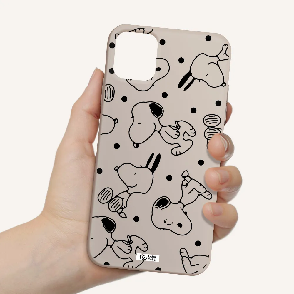 a pattern of cartoon characters Apple iPhone 11 Silicone Stone Case