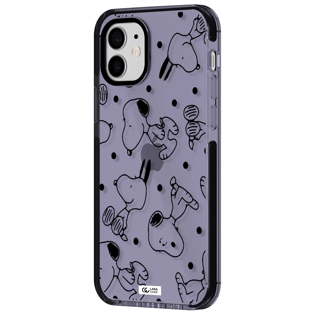 a pattern of cartoon characters Apple iPhone 12 impact Lilac Case