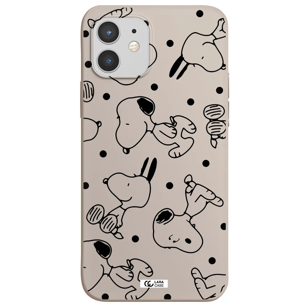a pattern of cartoon characters Apple iPhone 12 Silicone Stone Case