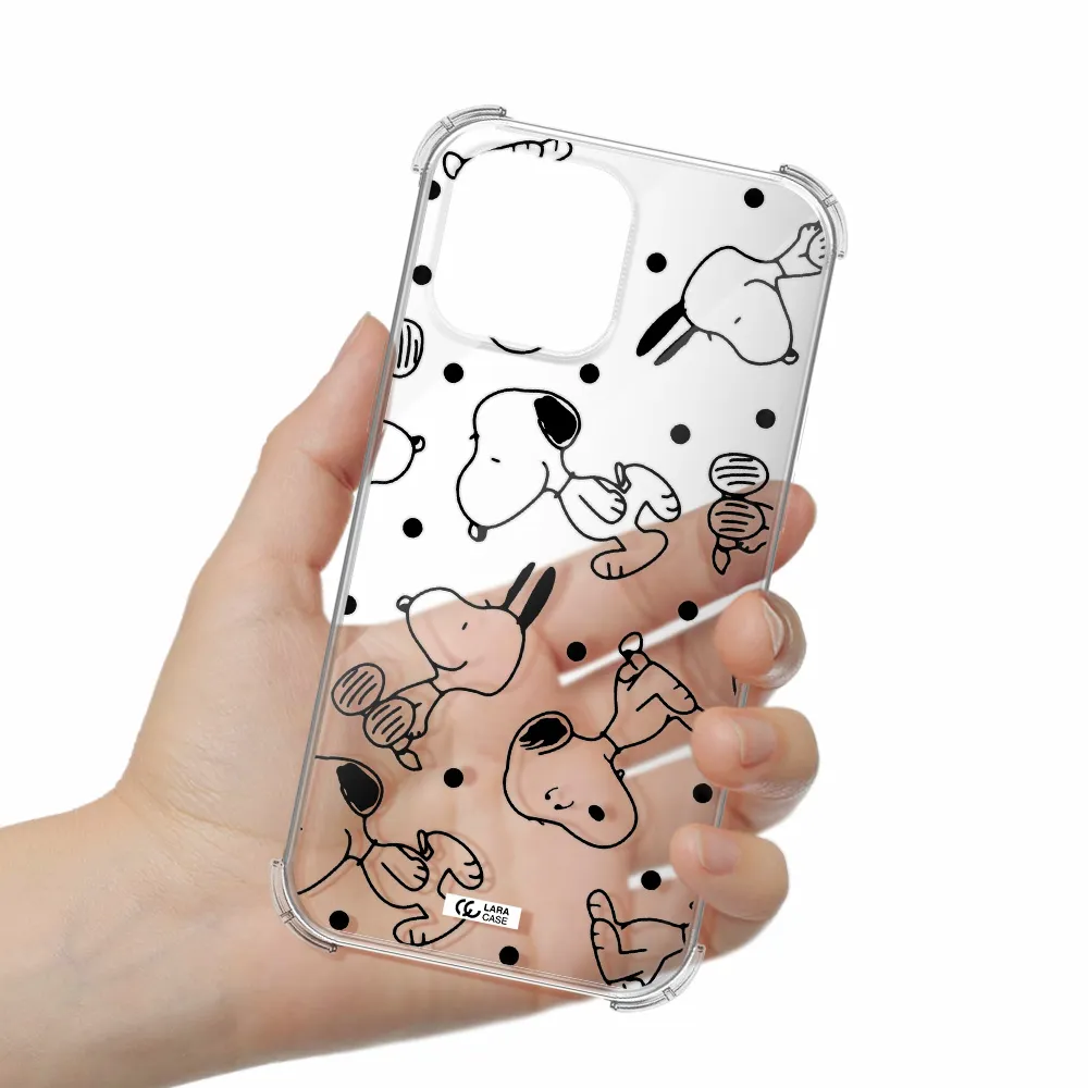 a pattern of cartoon characters Apple iPhone 13 Pro Max Clear PC Case