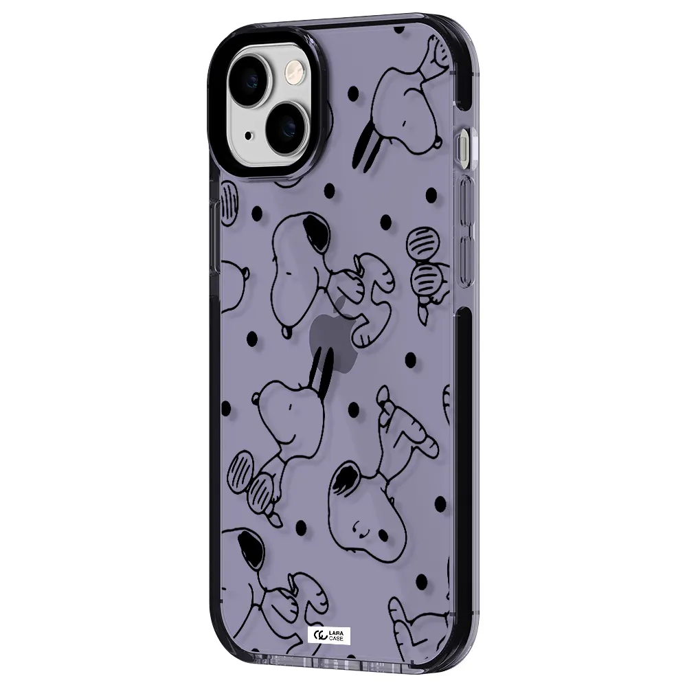 a pattern of cartoon characters Apple iPhone 14 plus impact Lilac Case