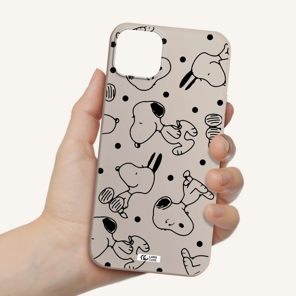 a pattern of cartoon characters Apple iPhone 14 plus Silicone Stone Case