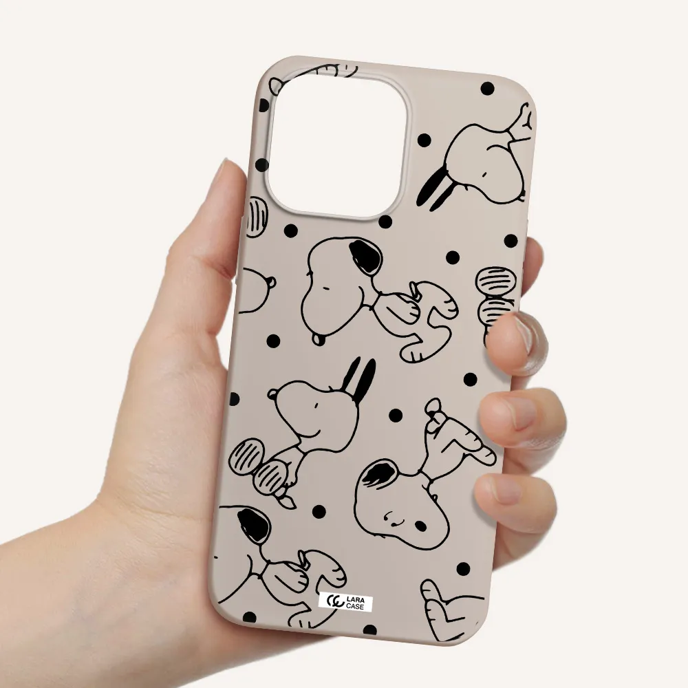 a pattern of cartoon characters Apple iPhone 14 pro max Silicone Stone Case