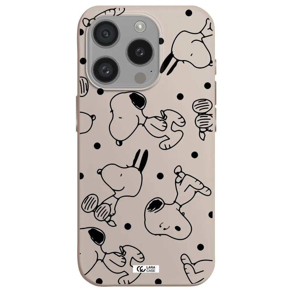 A Pattern Of Cartoon Characters Apple Iphone 15 Pro Silicone Stone Case